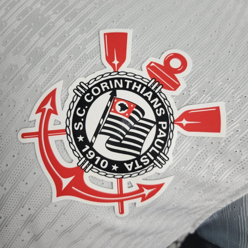 Camisa Timão Home 24/25 - Jogador Masculina - Branco e Preto