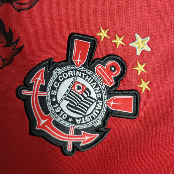 Camisa Timão III 2021 - Versão Retro - Vermelha - São Jorge