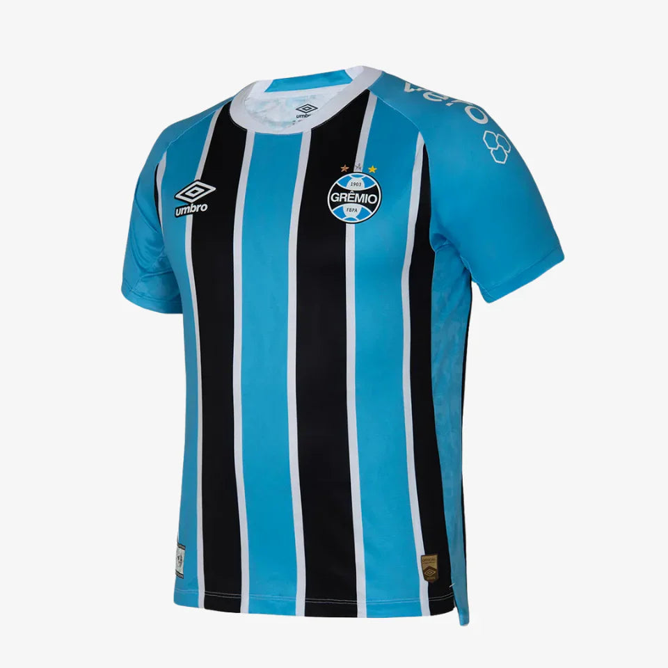 Camisa Grêmio I 25/26 - Jogador Masculina - Azul e Preta