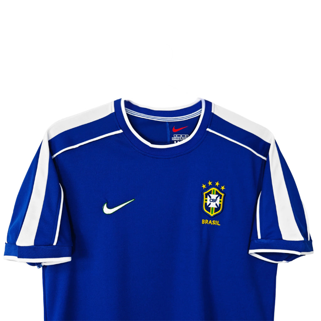 Camisa Retrô Brasil 1998 Away Nike - Azul