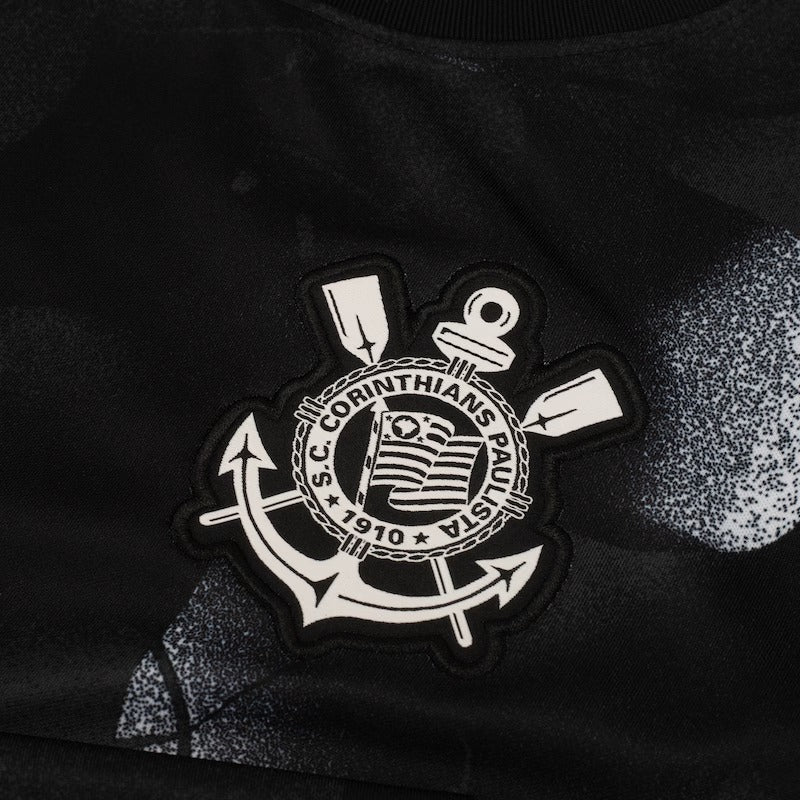 Camisa Timão Pré Jogo 25/26 - Torcedor Masculina - Preta
