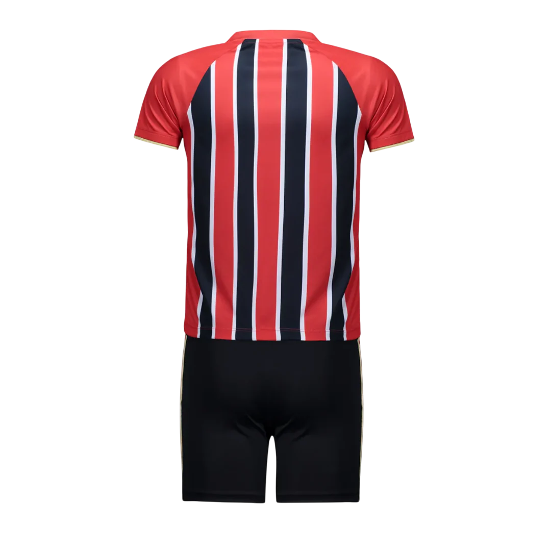 Conjunto Infantil São Paulo II 25/26 – Vermelho e Preto