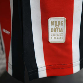 Camisa São Paulo II 24/25 - Jogador Masculina - Vermelho, Branco e Preto