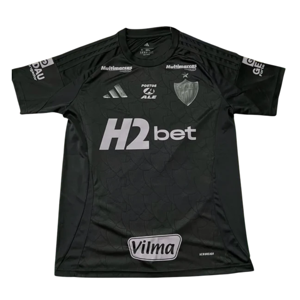 Camisa Atlético Mineiro  - Torcedor Masculina - All Black + Patrocínios