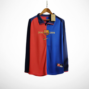 Camisa Barcelona Edição Comemorativa 100 Anos - Versão Retro Manga Longa