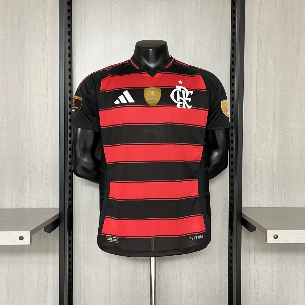 Camisa Flamengo I 25/26 - Versão Jogador Masculina - Preto e Vermelho