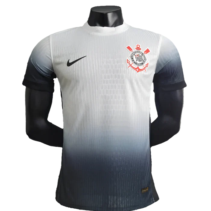 Camisa Timão Home 24/25 - Jogador Masculina - Branco e Preto