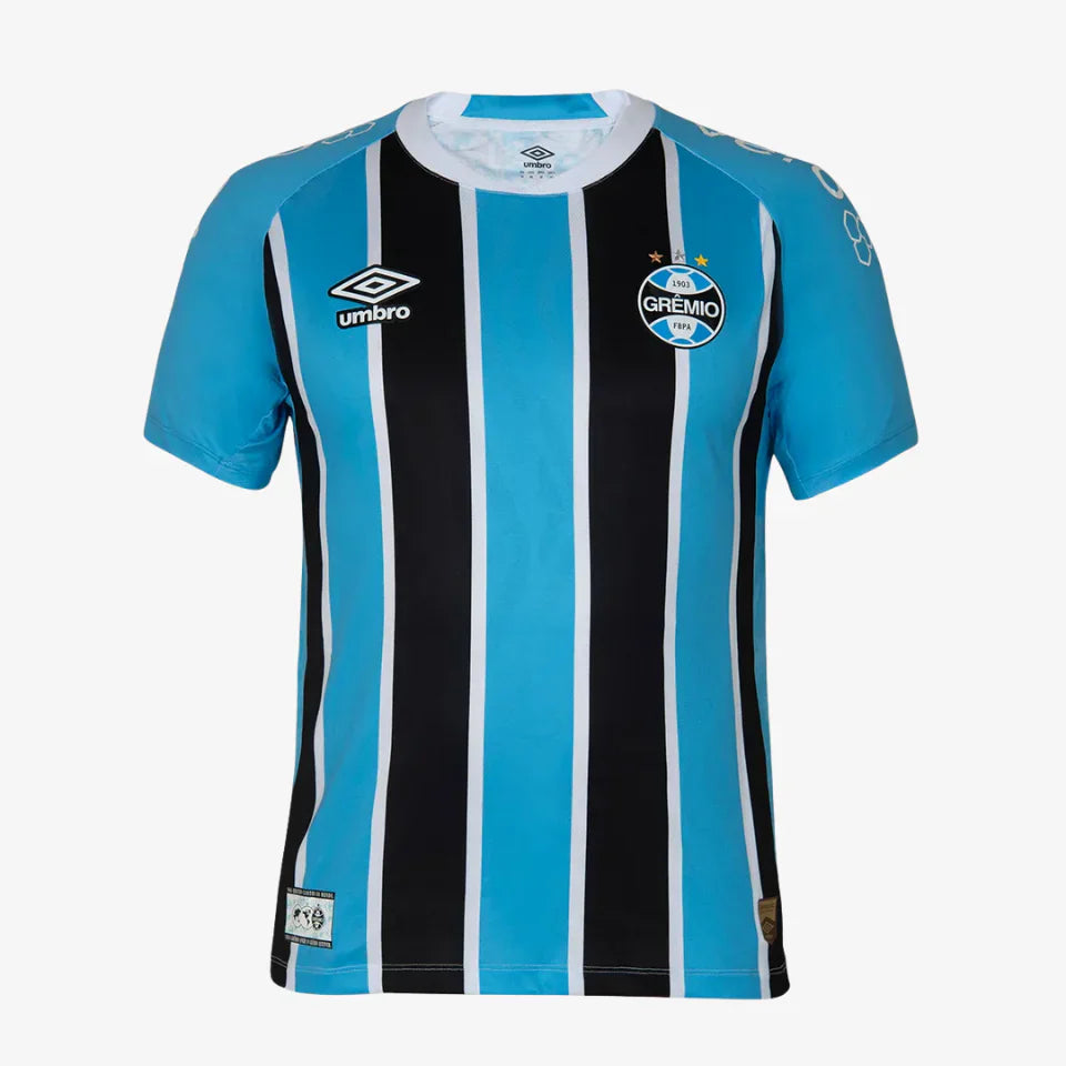 Camisa Grêmio I 25/26 - Jogador Masculina - Azul e Preta