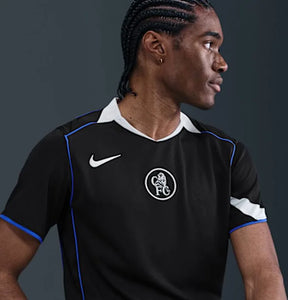 Camisa Chelsea III 25/26 Nike Torcedor Masculina - Preta e azul