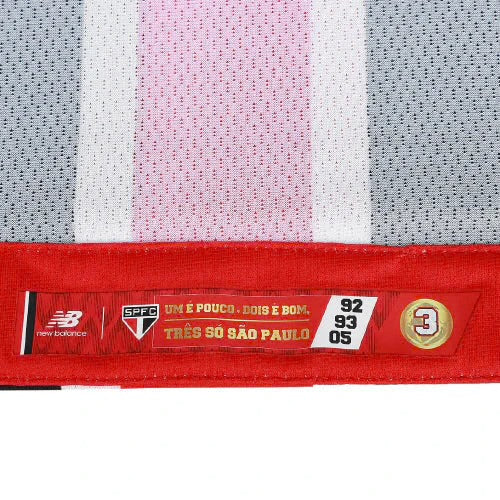 Camisa São Paulo II 25/26 - Jogador Masculina - Vermelho, Branco e Preto