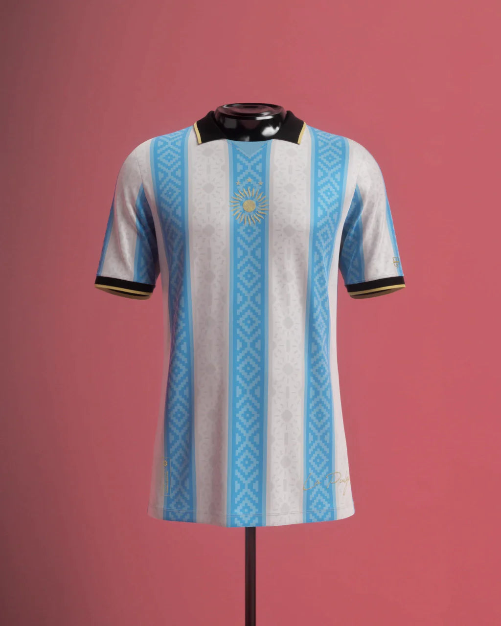 Camisa Argentina Messi Comma Footbal Gola Polo