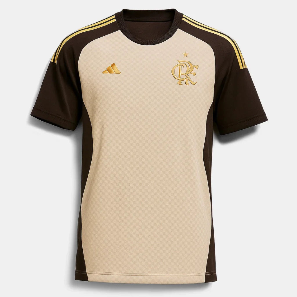 Camisa Flamengo Treino 26/27 Competition Masculino Adidas Bege