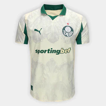 Camisa Palmeiras Edição especial Mundial de Clubes 25/26 - Jogador Puma Masculina - Bege e verde