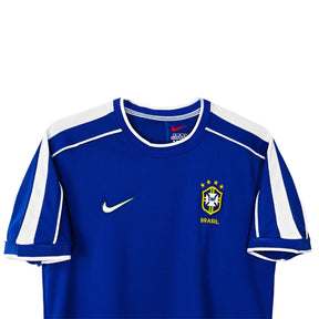 Camisa Retrô Brasil 1998 Away Nike - Azul