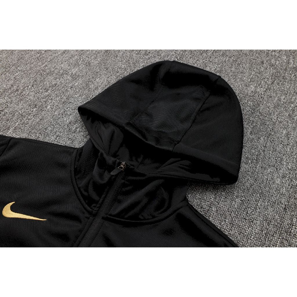 Conjunto Agasalho Treino Barcelona 24/25 - Preto