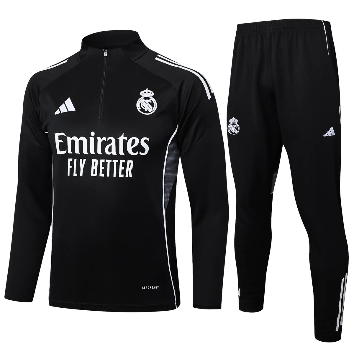 Conjunto Agasalho Treino Real Madrid 25/26 - Preto