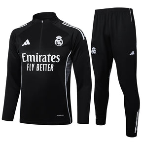 Conjunto Agasalho Treino Real Madrid 25/26 - Preto
