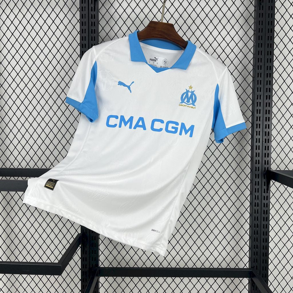 Camisa Olympique de Marseille I 25/26 - Torcedor Masculina - Branca