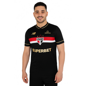 Camisa São Paulo III 25/26 - Torcedor Masculina - Preta e Dourado