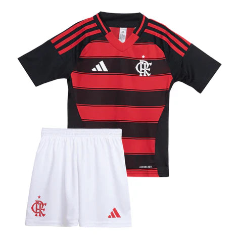 Conjunto Infantil Flamengo I 25/26 – Vermelho e Preto