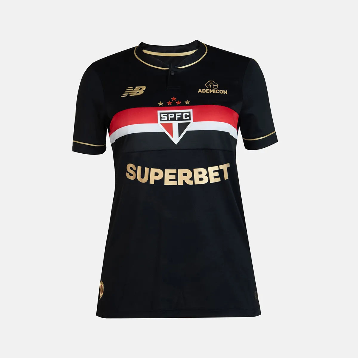 Camisa São Paulo Feminina III 25/26 - Preta e Dourado