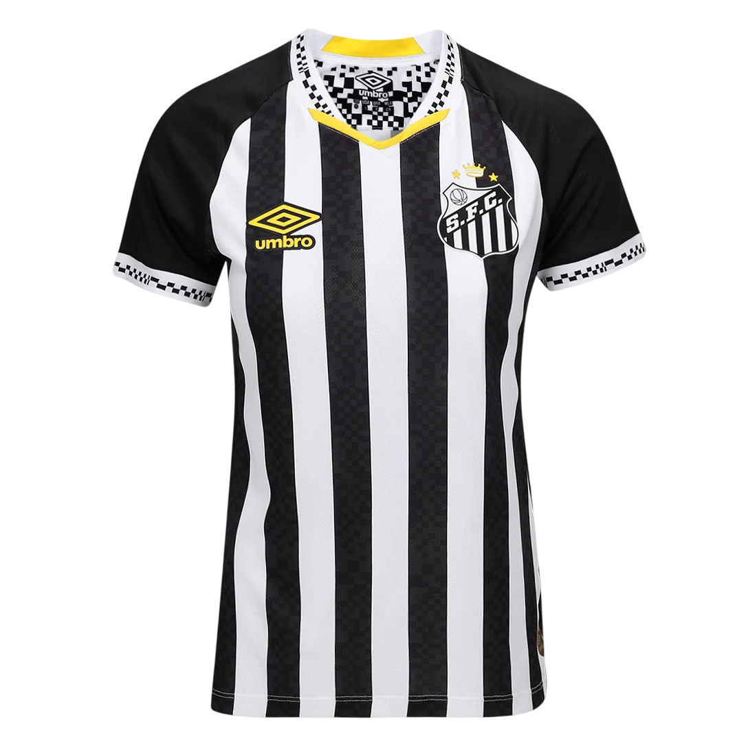 Camisa PEIXÃO II 25/26 - Torcedor Feminina - Preto e Branco
