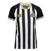 Camisa PEIXÃO II 25/26 - Torcedor Feminina - Preto e Branco
