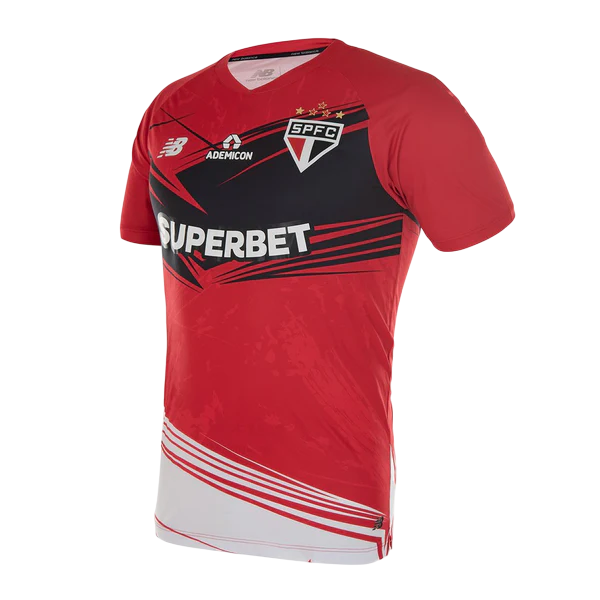 Camisa São Paulo Goleiro 25/26 - Torcedor Masculina - Vermelho e Preto