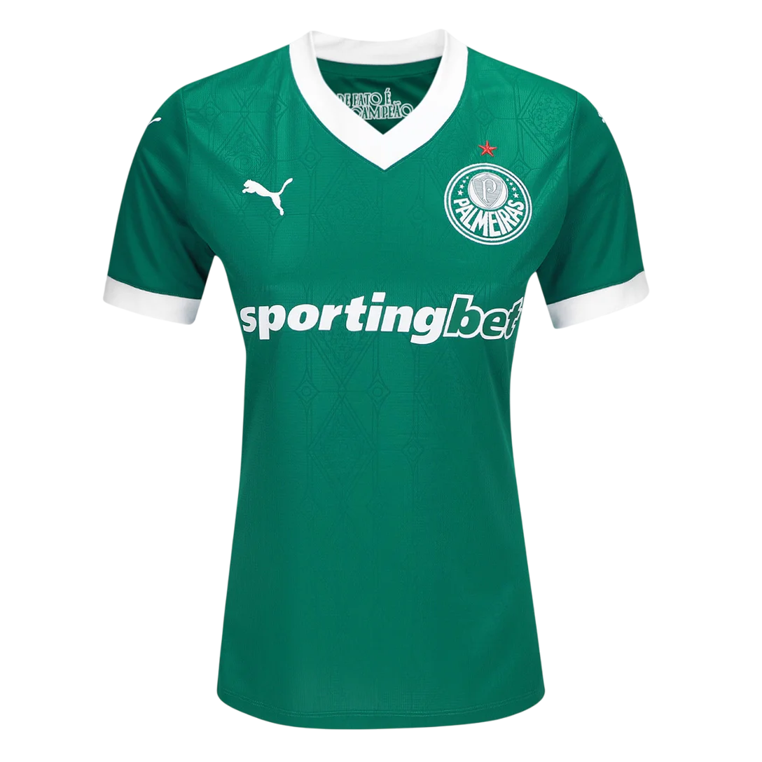 Camisa Palmeiras I 25/26 - Torcedor Feminina - Verde e Branco