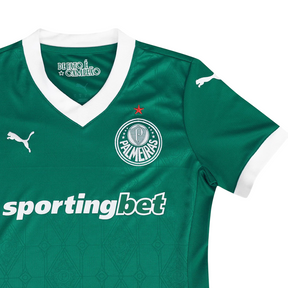 Camisa Palmeiras I 25/26 - Torcedor Feminina - Verde e Branco