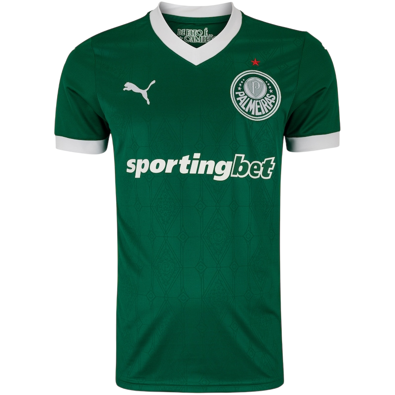 Camisa Palmeiras I 25/26 - Torcedor Masculina - Verde e Branco