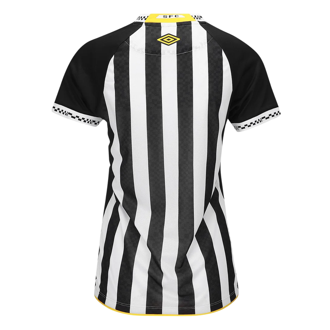 Camisa PEIXÃO II 25/26 - Torcedor Feminina - Preto e Branco