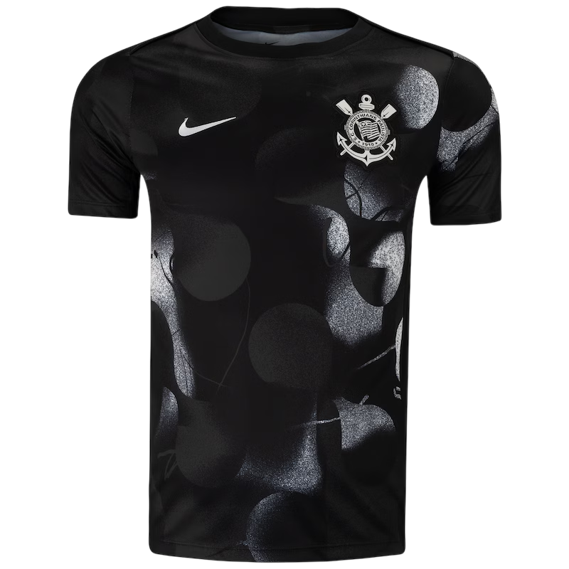 Camisa Timão Pré Jogo 25/26 - Torcedor Masculina - Preta